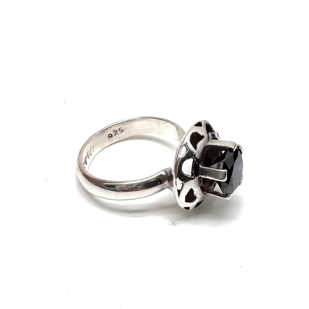 Vintage Taxco Sterling Silver and Amethyst Ring Size 6 3/4 - Picture 8 of 16